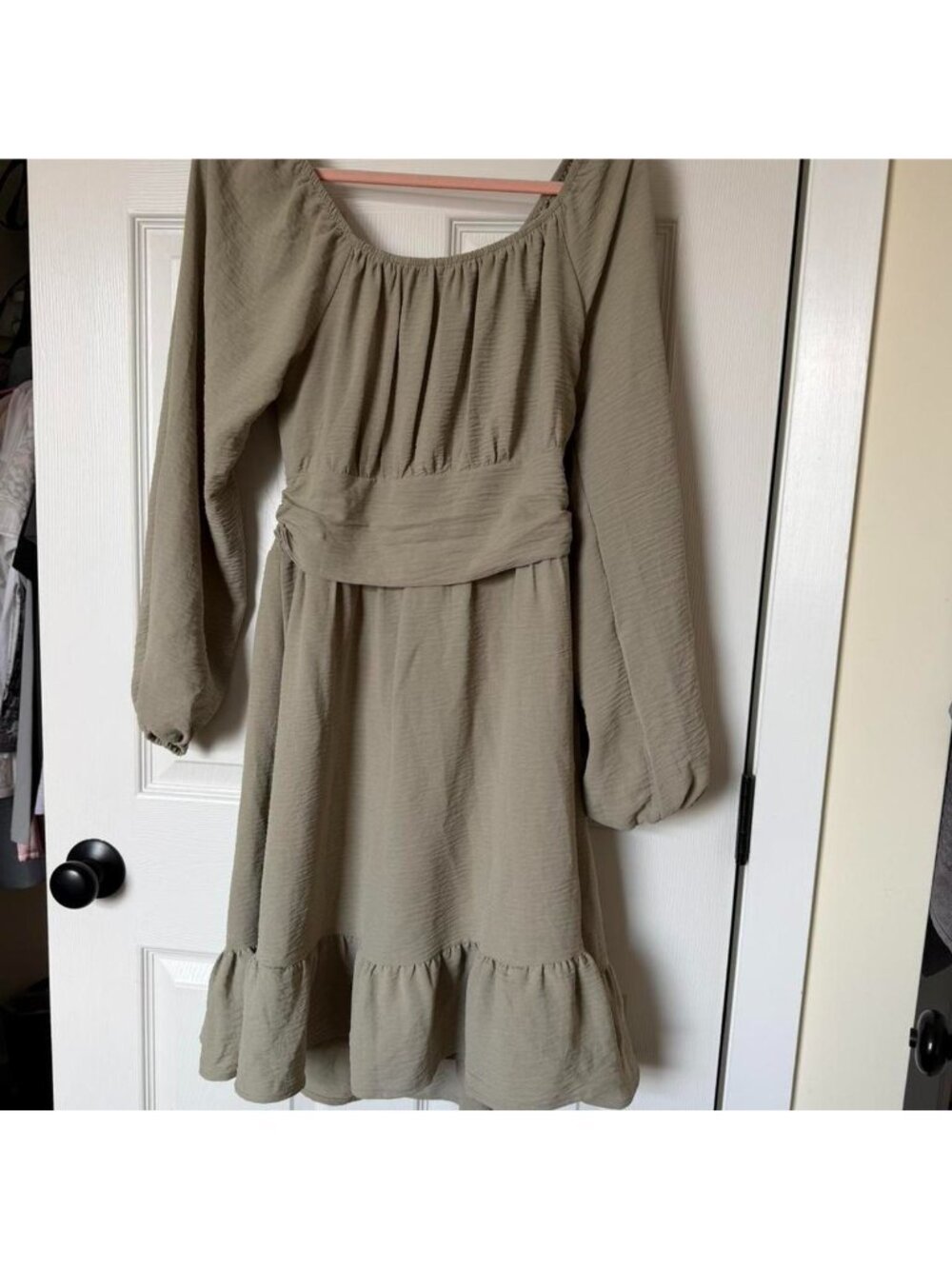 Sage Green Mini Dress